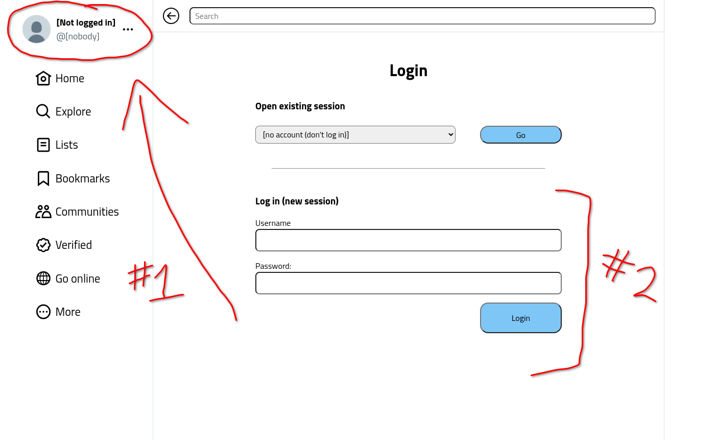 illustration of login button